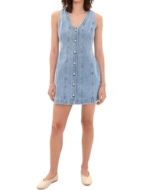 Chic X-Small Denim Mini Dress for Women - Stylish Casual Summer Look